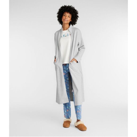 LL Bean Women's Ultrasoft Sweatshirt Robe - Picture 9 of 11